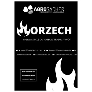 Węgiel Orzech Agro Sacher - Materiały opałowe - miniaturka - grafika 1