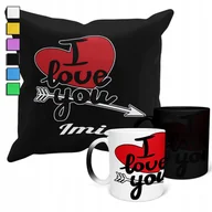 Gadżety dla niej i dla niego - ZESTAW KUBEK MAGICZNY ZMIENIAJĄCY KOLOR + POSZEWKA PREZENT WALENTYNKI+ IMIĘ - miniaturka - grafika 1