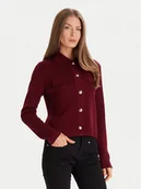 Swetry damskie - Morgan Kardigan 252-MIMDIE Bordowy Regular Fit - miniaturka - grafika 1