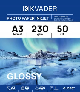 A3 PAPIER FOTOGRAFICZNY 30x42cm BŁYSK 230g do drukarki atramentowej 50 szt - Papier do drukarek - miniaturka - grafika 1