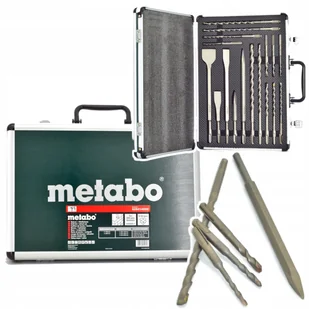 METABO 628414000 ZESTAW WIERTEŁ I DŁUT SDS-PLUS SP 17szt walizka aluminiowa - Wiertła - miniaturka - grafika 1
