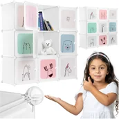 Szafy i szafki dla dzieci - Szafka modułowa regał ESLA dziecięcy 9 półek - miniaturka - grafika 1