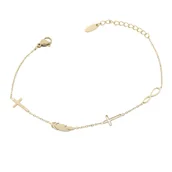 Bransoletki - branasoletka celebrytka ze stali chirurgicznej krzyzyki - miniaturka - grafika 1