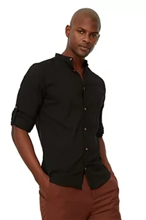 Koszule męskie - Trendyol Męska koszula dla mężczyzn Collar Bengalin Kuplu Super Slim Fit, S - grafika 1