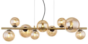 Globo Riha 56135-9H lampa wisząca zwis 9x3,5W G9 LED 3000K złota/bursztynowa - Lampy sufitowe - miniaturka - grafika 1