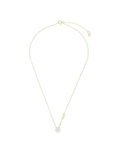 Michael Kors Naszyjnik Pave Halo Necklace MKC1208AN710 Złoty - Naszyjniki - miniaturka - grafika 1