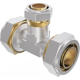 Mexen PEX-S trójnik redukcyjny skręcany PEX 25 x 20 x 25 - W97231-252025-00 - Łączniki, trójniki, kształtki - miniaturka - grafika 1