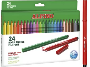 Alpino alpino ar001003 Pack 24 flamastrów Fineliner sortowane kolorystycznie AR001003 - Kredki, ołówki, pastele i pisaki - miniaturka - grafika 1