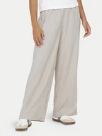 Spodnie damskie - ONLY Spodnie materiałowe Aris 15337956 Beżowy Straight Fit - miniaturka - grafika 1
