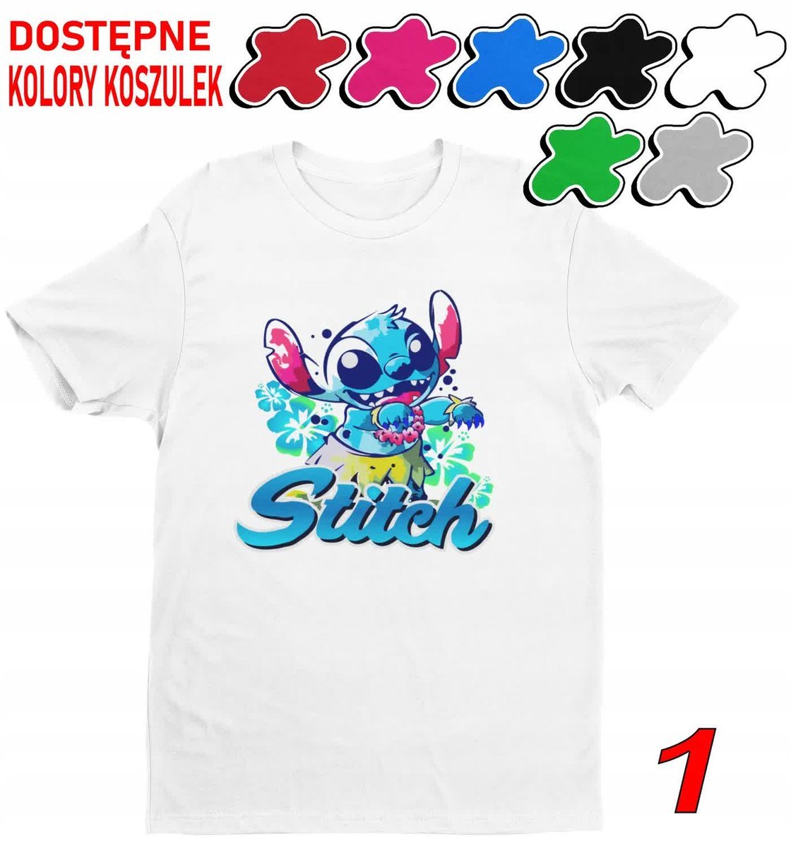 Koszulka Dziecięca Z Nadrukiem Dla Fana Stich Angel Słodziak -M 134-140