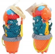 Zabawki do piasku - ZESTAW ZABAWEK DO PIASKU I WODY WIADERKO ŁOPATKA GRABKI SITKO NA PLAŻĘ SMOK - miniaturka - grafika 1