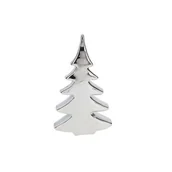 Ozdoby bożonarodzeniowe - Figurka ceramiczna Choinka 21 x 4,1 x 31,2 cm srebrna - miniaturka - grafika 1