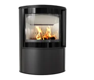 Piece wolnostojące - Kratki Piec stalowy BJORN Ø 150 8 kW z domykaniem - miniaturka - grafika 1