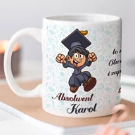 Kubki - Kubek z imieniem dla absolwenta - Każdy koniec to również początek. - miniaturka - grafika 1