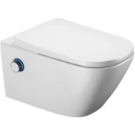 Kompakty WC - Excellent Dakota 2.0 S2 toaleta myjąca wisząca z pokrętłem sterującym biała/czarny CEEX.4124.593.S2.WH/CEEX.4022.D2.BL - miniaturka - grafika 1