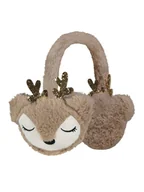 Czapki damskie - Eight2Nine Pluszowe nauszniki w kolorze beżowo-brązowym - miniaturka - grafika 1