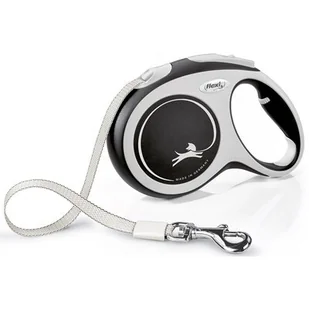 Flexi Smycz New Comfort Taśma L 5m/60kg czarny - Smycze dla psów - miniaturka - grafika 1