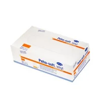 Rękawiczki jednorazowe - Peha-Soft Vinyl, rękawiczki winylowe, bezpudrowe, rozmiar L, 100 sztuk - miniaturka - grafika 1