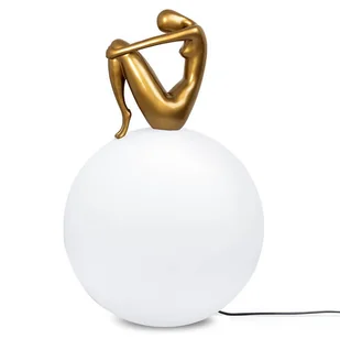 Stojąca lampa podłogowa Uomo MSE1501100430 Moosee kula postać złota biała - Lampy stojące - miniaturka - grafika 1