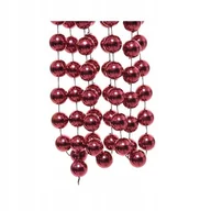 Ozdoby bożonarodzeniowe - Sznur koralików girlanda błyszcząca 2,7m ciemny brąz - miniaturka - grafika 1