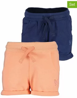 Spodnie i spodenki dla dziewczynek - Blue Seven Szorty (2 pary) w kolorze granatowym i pomarańczowym - grafika 1