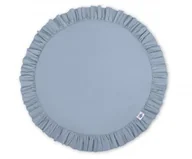 Maty edukacyjne - Mata do zabawy z falbanką- brudny niebieski - miniaturka - grafika 1