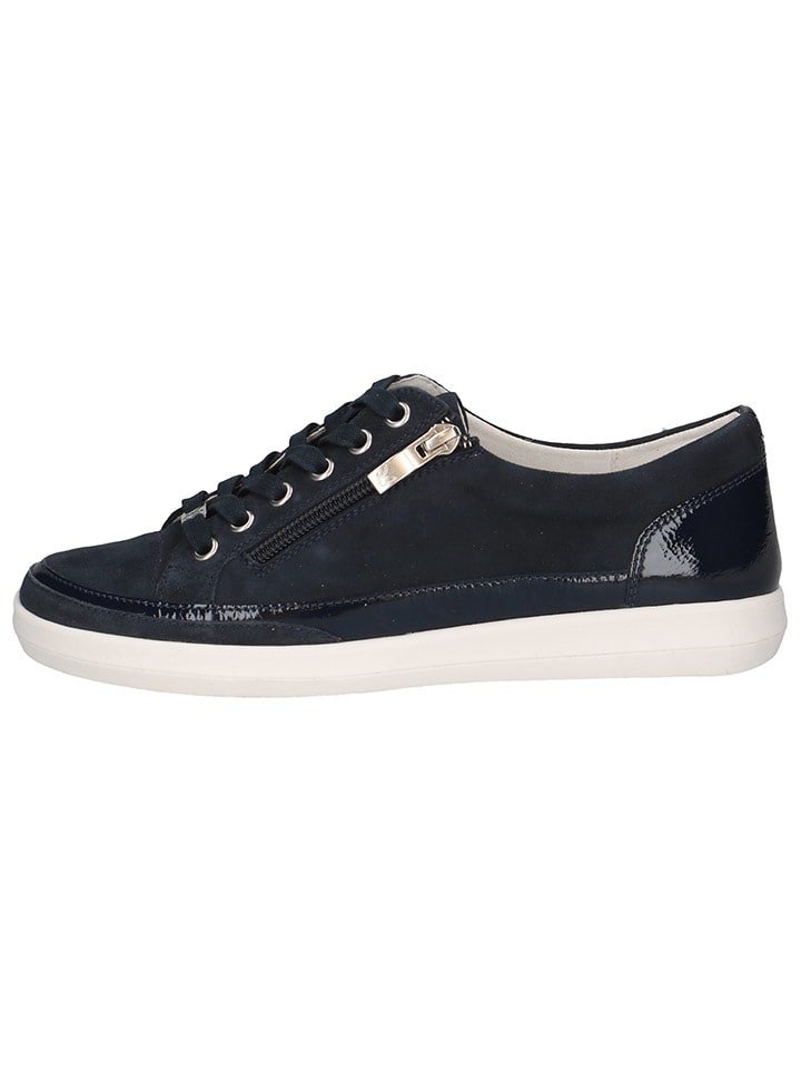 Caprice Skórzane sneakersy w kolorze granatowym