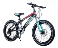 Rowery - Kimet Flower Rower MTB 20'' 6B PHT RS6 czarny/zielony - miniaturka - grafika 1