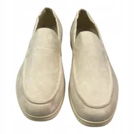 Mokasyny męskie - Mokasyny męskie zamszowe Old Money 46 - miniaturka - grafika 1