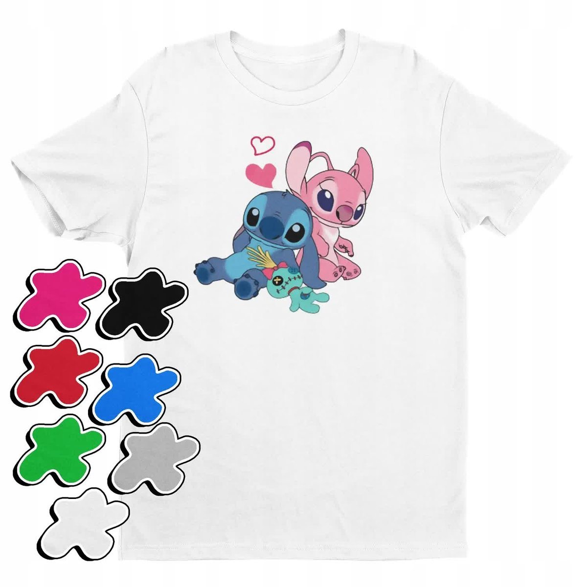 Koszulka T-Shirt Dziecięca Z Nadrukiem Duży Wybór Lilo Stitch -M 134-140
