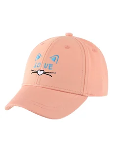 Czapka z daszkiem dziecięca, kotek, pomarańczowa, Be Snazzy r.48/50 - Czapki damskie - miniaturka - grafika 1