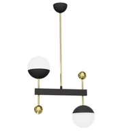 Lampy sufitowe - Ozdobna, czarno-złota lampa wisząca JUP 1986 DG2 CZ/MS z serii DEGO - miniaturka - grafika 1