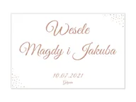 Wesele i ślub - Plakat Weselny personalizowany - 90x60 cm - miniaturka - grafika 1