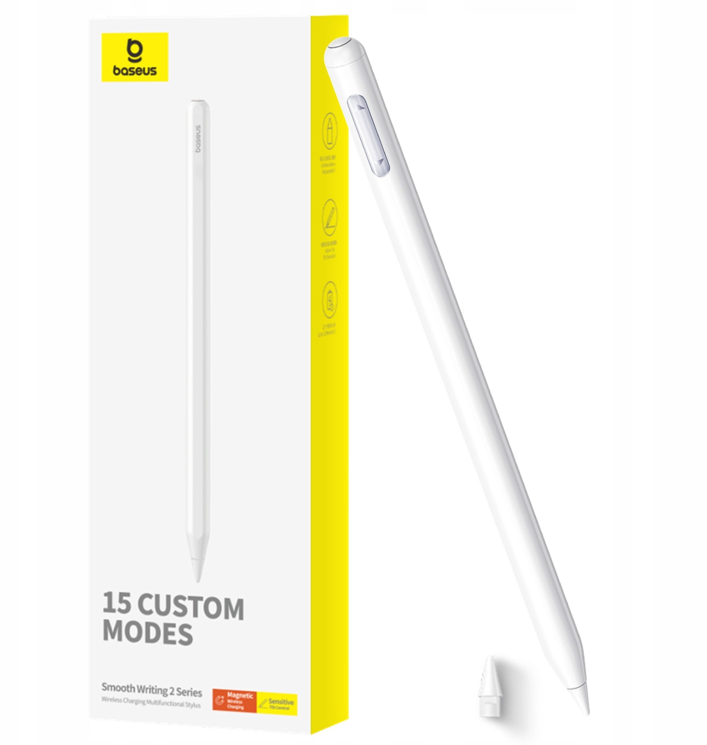 Rysik Baseus Stylus Baseus Smooth Writing 2 rysik aktywny z ładowaniem bezprzewodowym indukcyjnym - biały