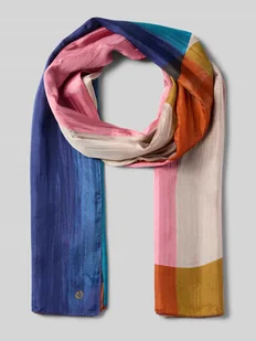 Chusta jedwabna ze wzorem na całej powierzchni - Apaszki i szaliki damskie - miniaturka - grafika 1