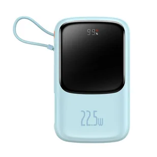Powerbank Baseus Qpow Pro z kablem USB-C, USB-C, USB, 10000mAh, 22.5W (niebieski) - Powerbanki - miniaturka - grafika 3