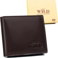 Portfele - Always Wild Portfel Męski Skórzany N992-p-scr D.brown - miniaturka - grafika 1