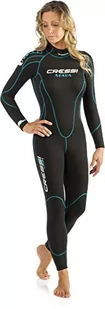 Cressi Women's Maya Lady Monopiece Wetsuit Mokry skafander All in One z neoprenu o grubości 2.5mm ,Czarny/Akwamaryne ,XL ,UV456101 - Pianki do pływania - miniaturka - grafika 1