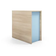Meble do szkół i przedszkoli - Wielopoziomowy moduł sceniczny TOGETHER, 800x400x800 mm, jesion, błękitny - miniaturka - grafika 1