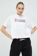 Koszulki sportowe damskie - Reebok t-shirt Training Essentials damski kolor biały - miniaturka - grafika 1