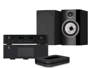 Rotel RC-1572 MkII (czarny) + RB-1582 MkII (czarny) + Node (czarny) + 706 S3 (czarny) - Zestawy stereo - miniaturka - grafika 1