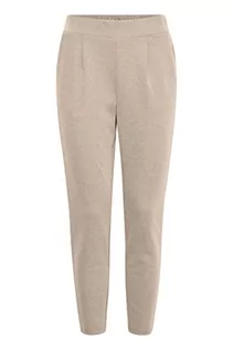 Spodnie damskie - ICHI IHKATE Pique PA damskie spodnie materiałowe, krój regularny, Doeskin (151308), XXL - grafika 1