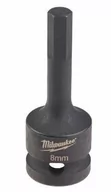 Klucze i nasadki - MILWAUKEE NASADKA UDAROWA 1/2" HEX 8 TRZPIEŃ - miniaturka - grafika 1