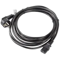 Kable komputerowe i do monitorów - LANBERG LANBERG Kabel zasilający CEE 7/7 IEC 320 C13 VDE 5M czarny (CA-C13C-11CC-0050-BK) - miniaturka - grafika 1