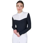 Koszulki jeździeckie - EQUESTRO Bluzka konkursowa Strass Polo - miniaturka - grafika 1