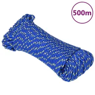 Żeglarstwo - vidaXL Linka żeglarska, niebieska, 4 mm, 500 m, polipropylen - miniaturka - grafika 1