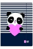 Teczki i skoroszyty - teczka z gumką a4  love panda st.right - miniaturka - grafika 1