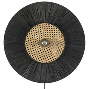 Lampy ścienne - Lampa ścienna papierowa ⌀ 50 cm czarna YAAPI - miniaturka - grafika 1