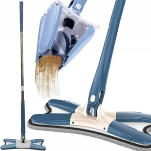 MOP WYCISKANY PŁASKI SKŁADANY OBROTOWY Z WYCISKACZEM TWIST MOTYLEK + WKŁAD - Miotły, szufle, mopy - miniaturka - grafika 1