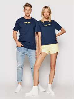 Koszulki i topy damskie - Levi's T-Shirt Unisex Housemark Graphic Tee A2083-0004 Granatowy Standard Fit - grafika 1